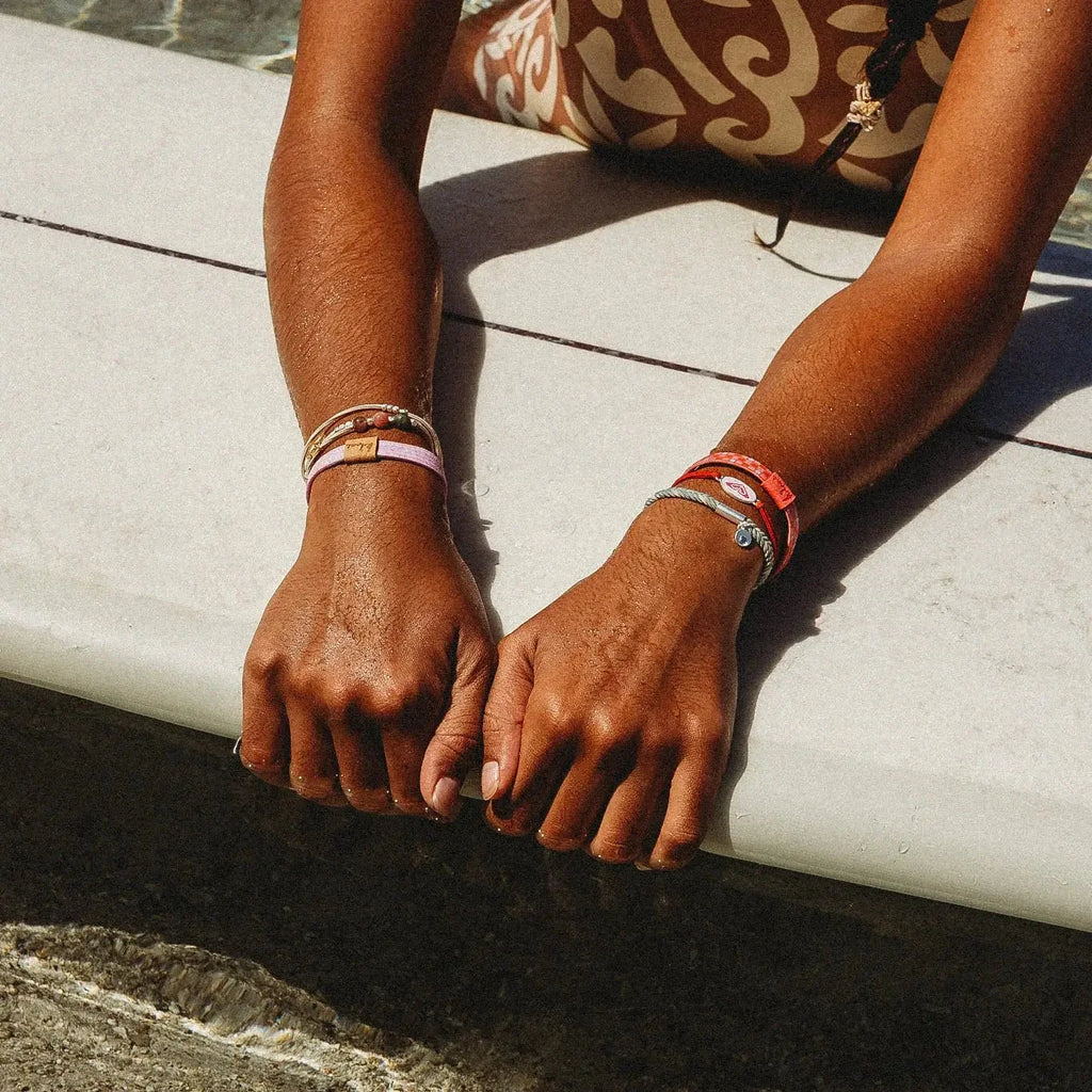 K'lani x Roxy Pink Tropics Hair Tie Bracelet